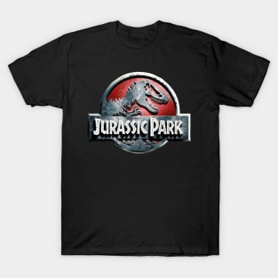 Jurassic Park stone engraved logo T-Shirt